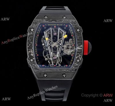 RM Factory Superclone Richard Mille RM27 03 Tourbillon with Black Carbon Rubber strap